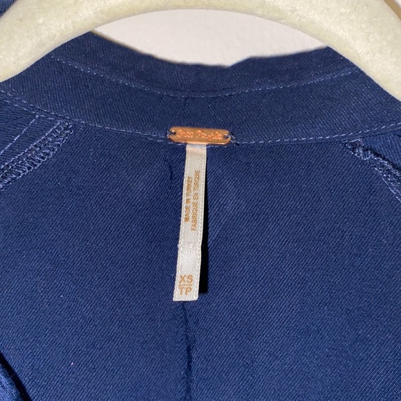 Navy Free People Tunic with Pockets - Picture 3 of 5